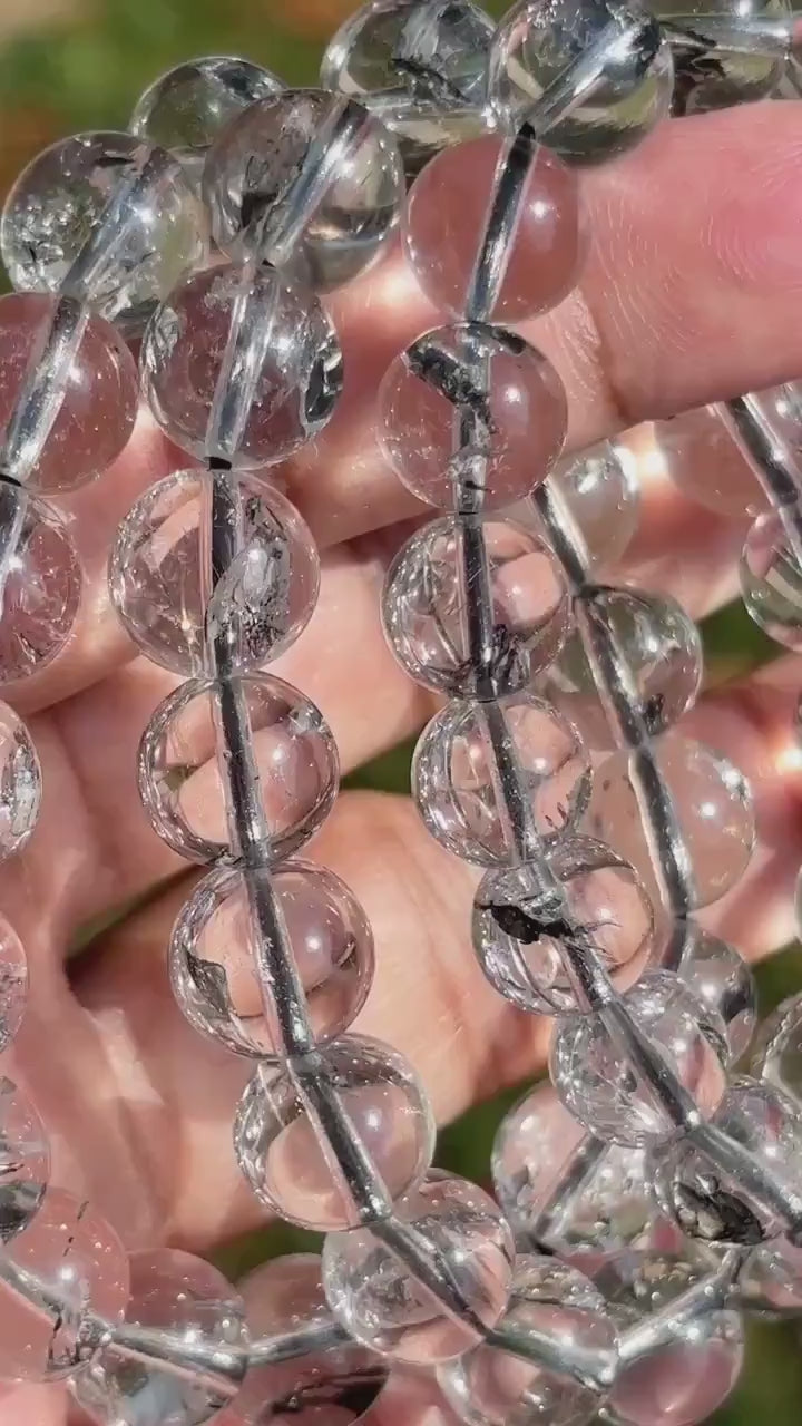 Herkimer Diamond Crystal Stretch Bracelet - Handmade Jewelry