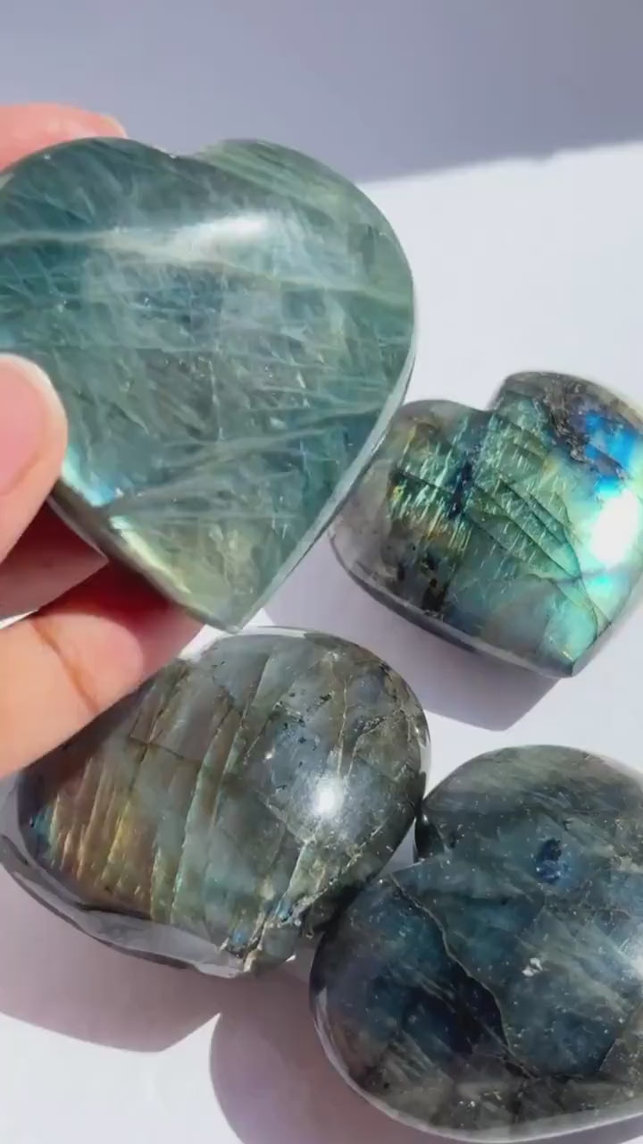 Labradorite Crystal Heart