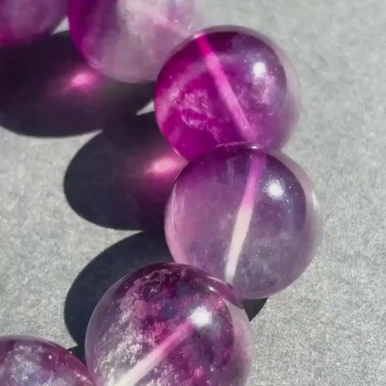 Rainbow Fluorite Large Chunky Crystal Bracelet