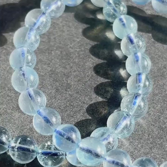 Aquamarine Gemstone Crystal Bracelet