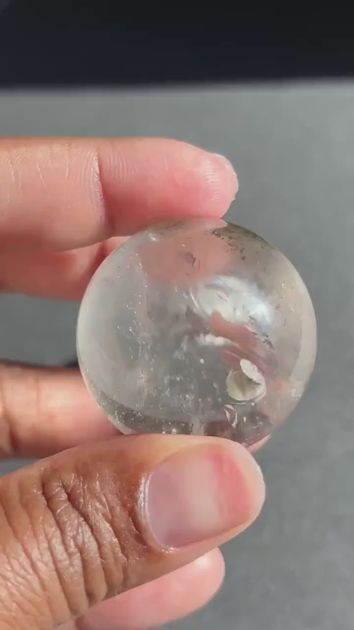 Clear Quartz with Chloride Crystal Sphere - 73g
