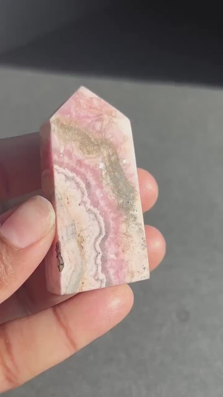 Rhodochrosite Crystal Tower -59g