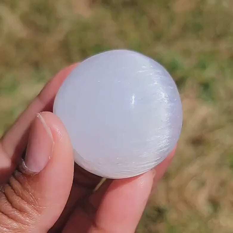 Selenite (Satin Spar) Crystal Sphere - CLEARANCE