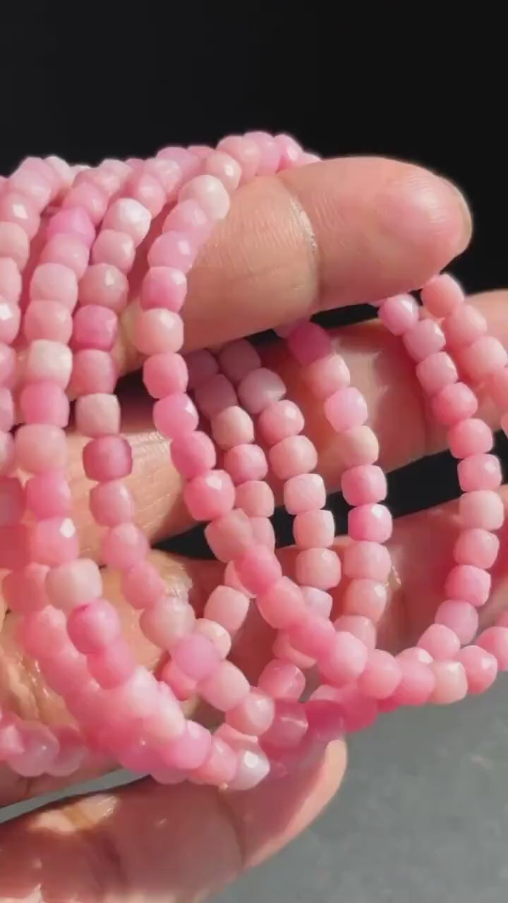 Pink Opal Crystal Stretch Bracelet