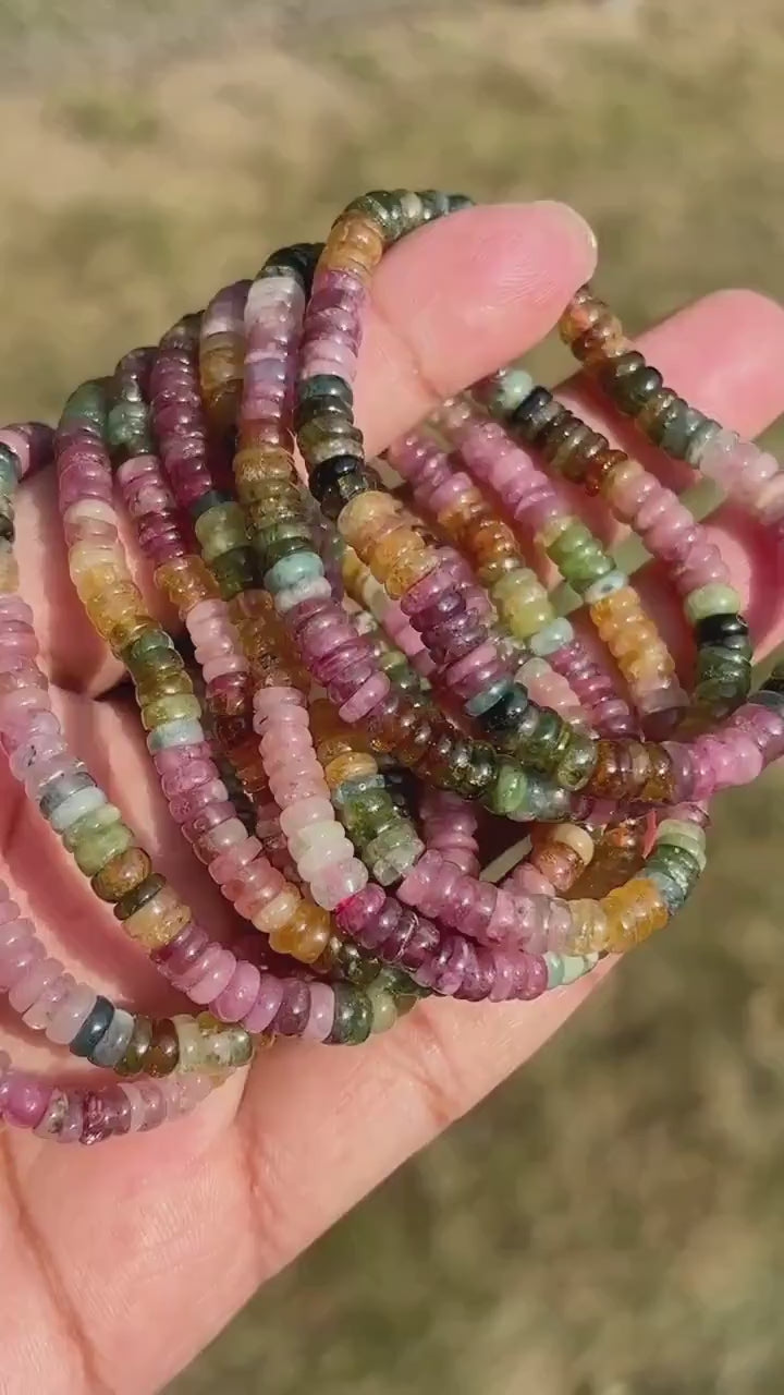 Tourmaline Gemstone Stretch Bracelet