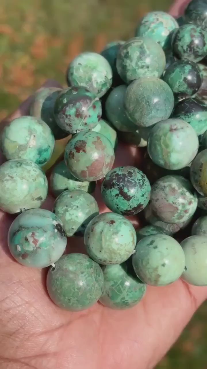 Chrysocolla Crystal Stretch Gemstone Bracelet - Chrysocolla - Stone of Tranquility - Handmade Jewelry - Heart Chakra