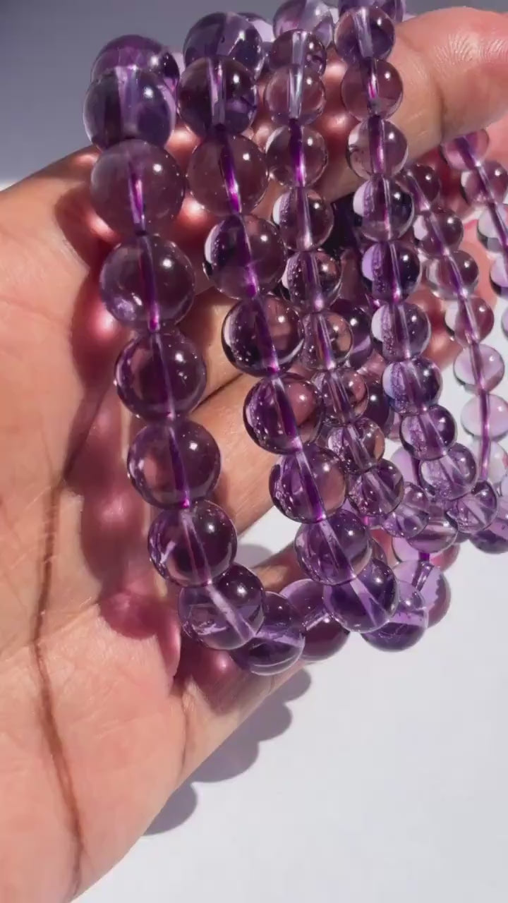 Amethyst Gemstone Crystal Bracelet