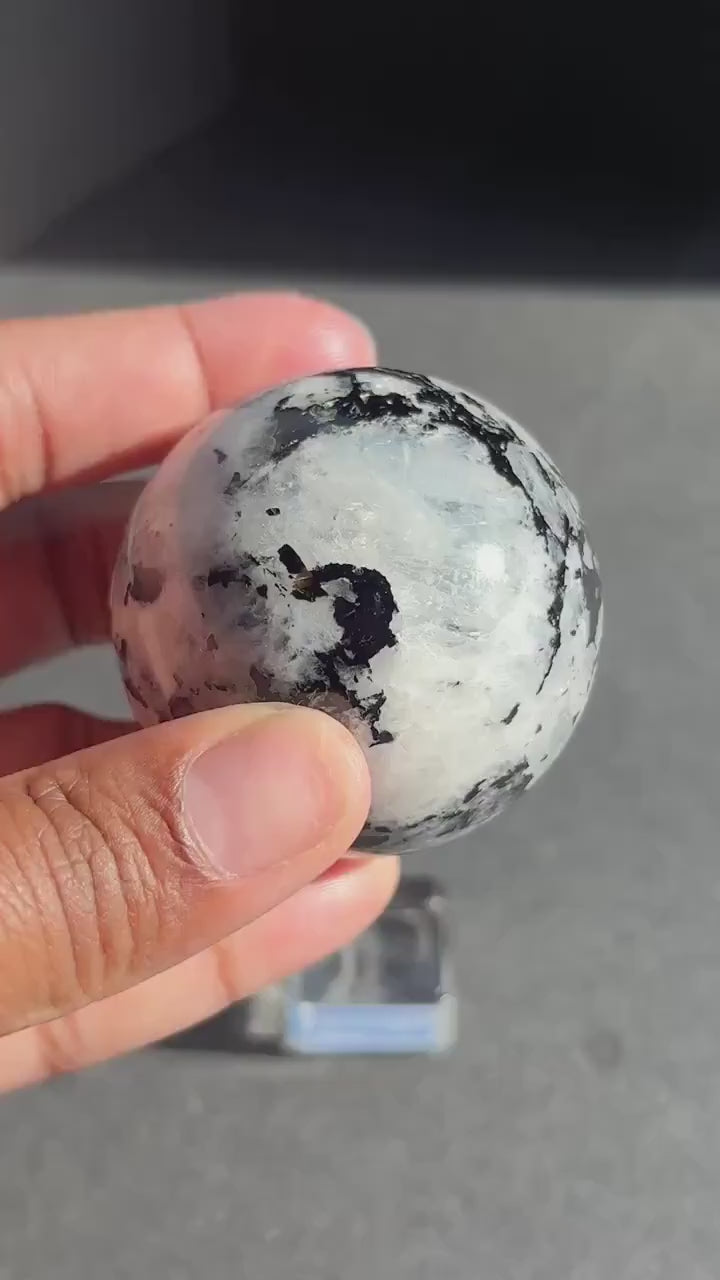 Rainbow Moonstone Crystal Sphere - 197g