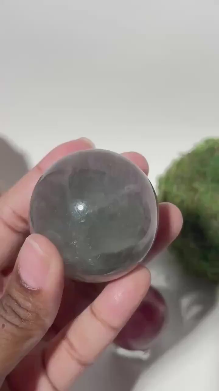 Large Fluorite Sphere, Vibrant Banded Crystal Ball, Multicolor Gemstone Decor, Intentional Home Decor