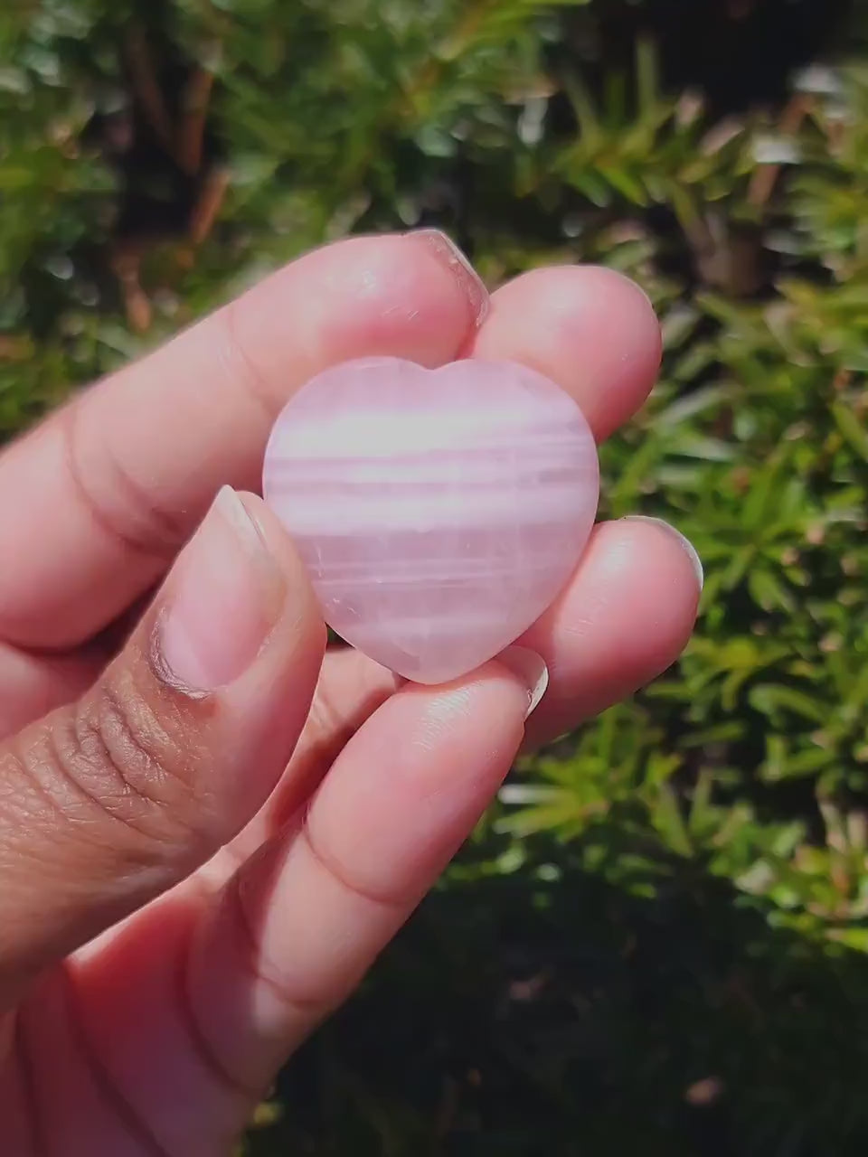Rose Quartz Crystal Heart Carving - CLEARANCE