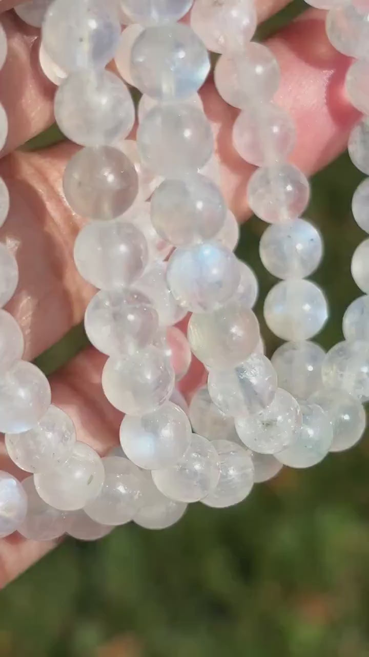 Crystal Rainbow Moonstone Bracelet