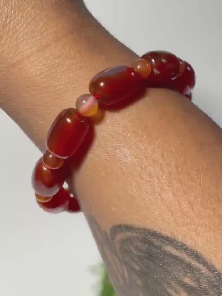 Carnelian Bracelet: Stone for Motivation and Courage | Crystal Jewelry