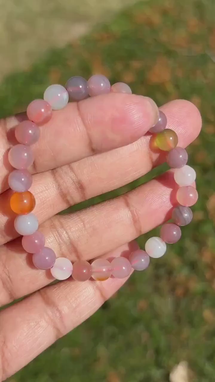 Yan Yuan Agate Bracelet Yan Yuan Agate Crystal Bracelet Agate Handmade Jewelry Agate Yan Yuan Gemstone Bracelet Agate Stretch Bracelet