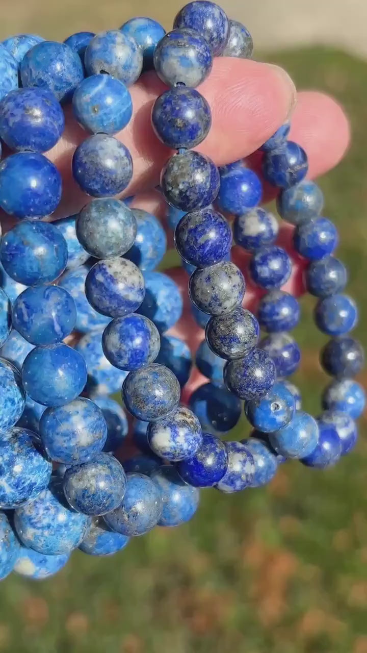 Lapis Lazuli Crystal Stretch Bracelet