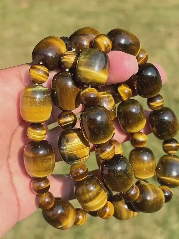 Golden Tiger Eye Beaded Handmade Crystal Bracelet