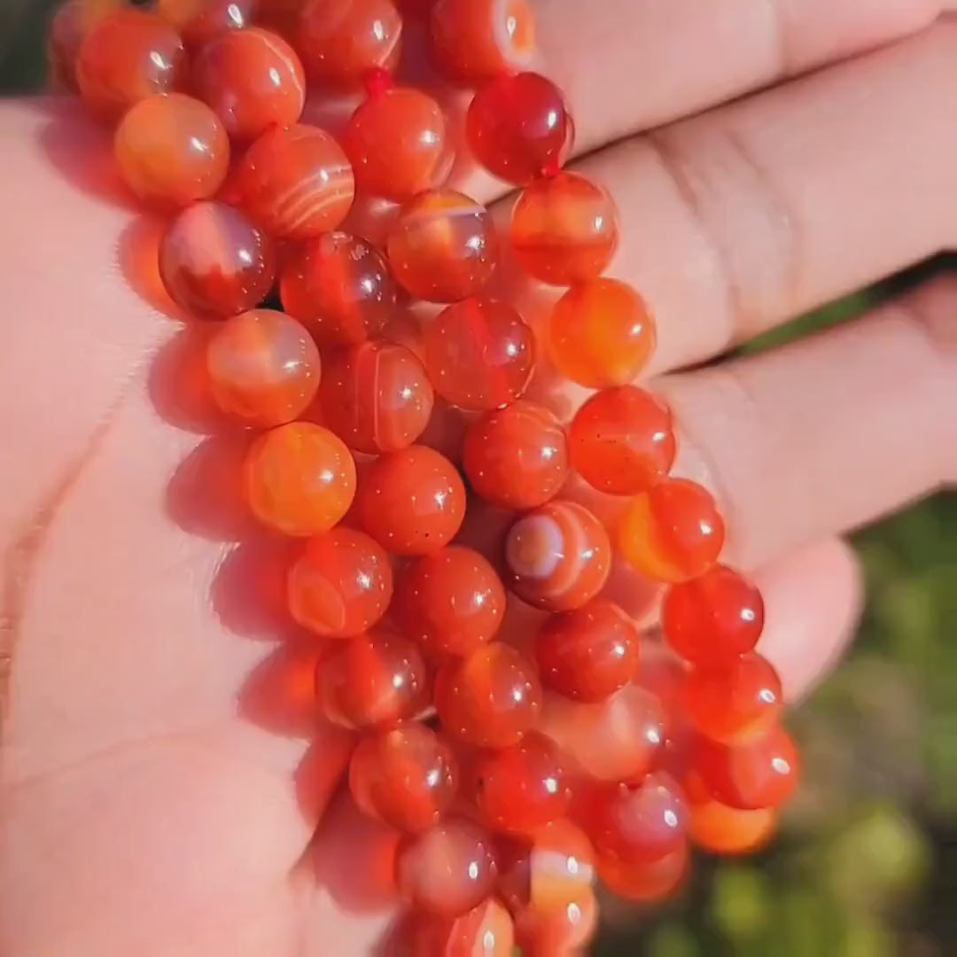 Red Carnelian Crystal Stretch Bracelet