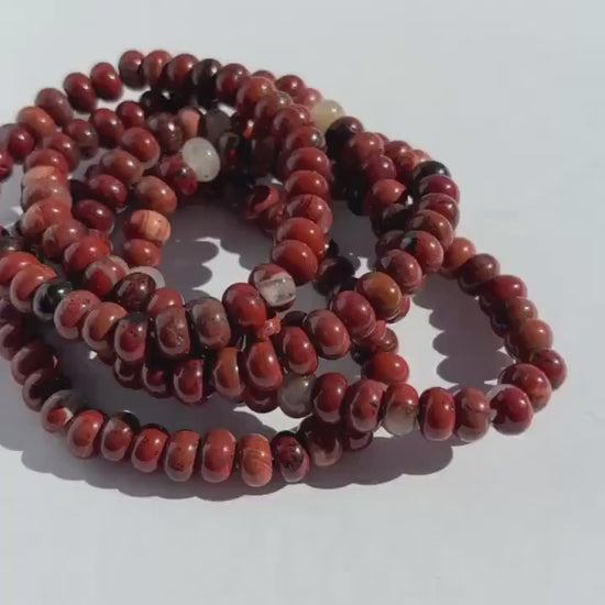 Red Jasper Crystal Stretch Bracelet - Stone of Endurance