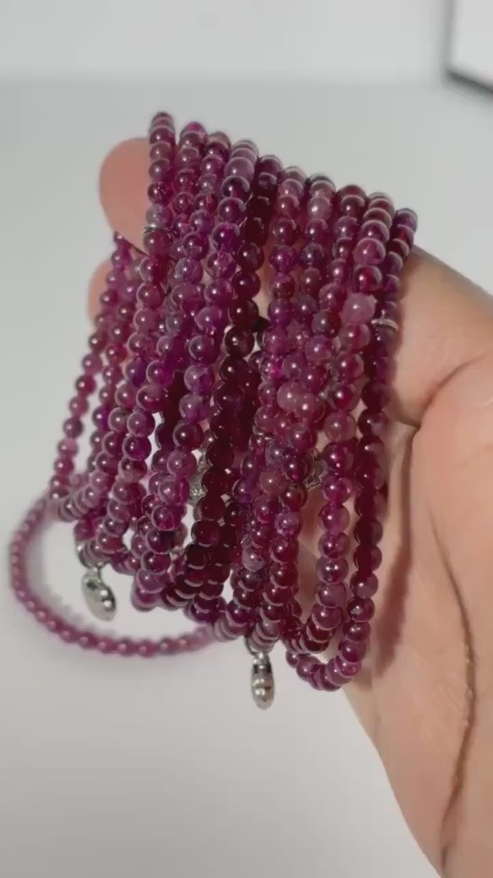 Purple Garnet Bracelet - 4mm
