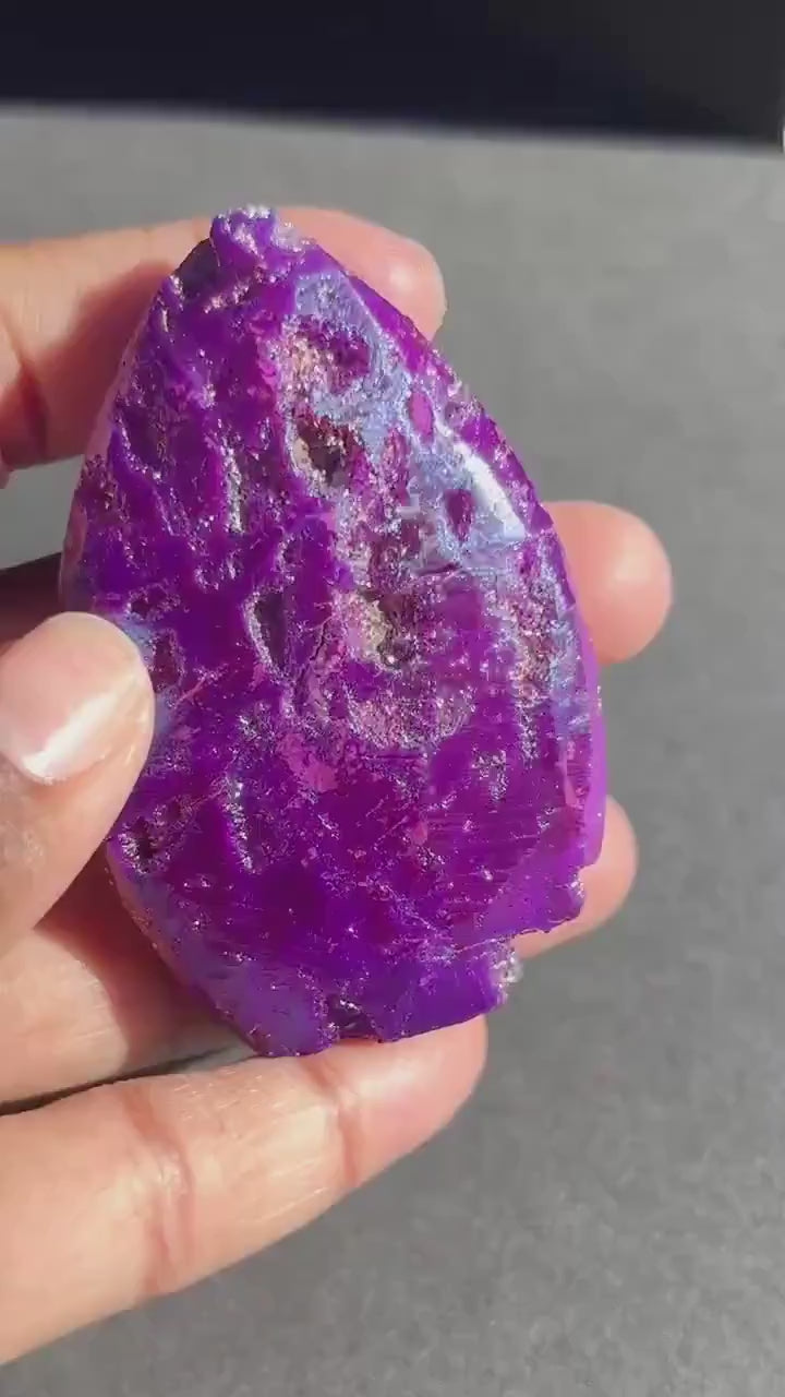 Purple Aura Coated Druzy Sphalerite Crystal Freeform - 92g