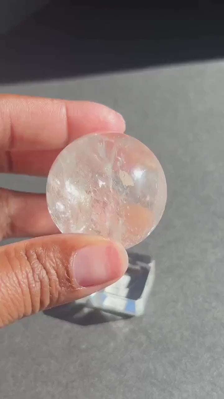 Clear Quartz Crystal Sphere - 88g