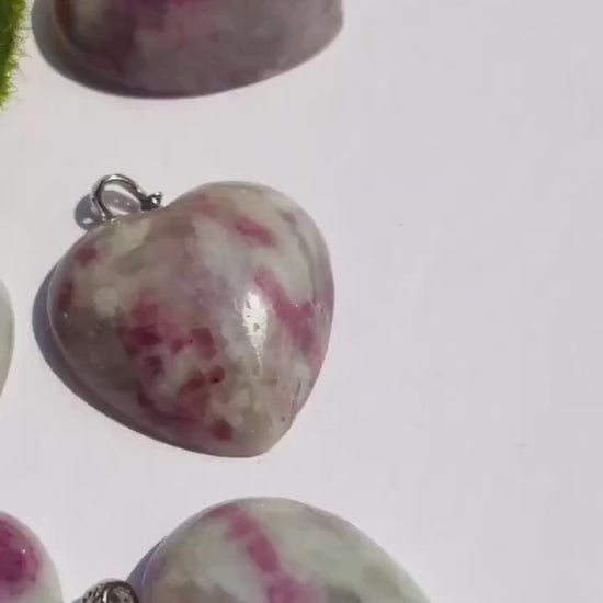 Pink Tourmaline Heart Pendant