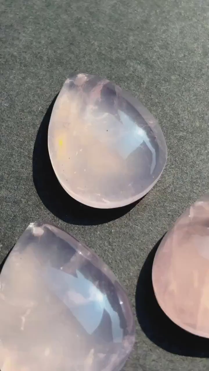 Rose Quartz Teardrop Cabochon