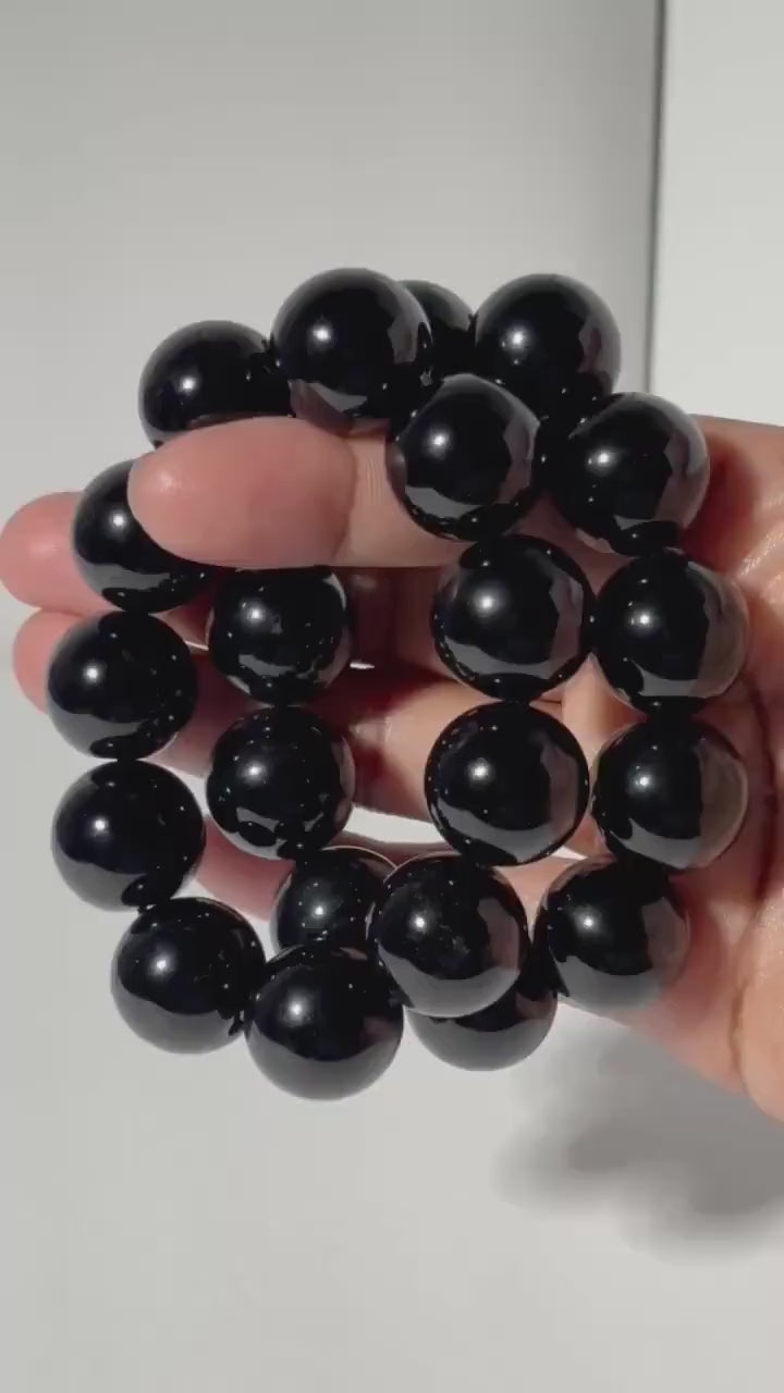 BLACK OBSIDIAN Crystal Stretch Bracelet