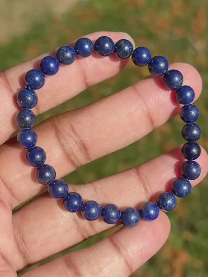 High Quality Lapis Lazuli Crystal Stretch Bracelet