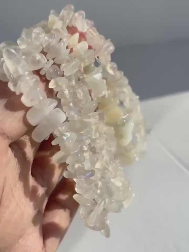 Moonstone Crystal Chip Bracelet
