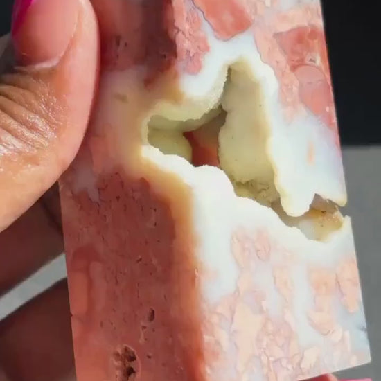Sugar Druzy Pink (Cotton Candy) Agate Crystal Tower - Agate